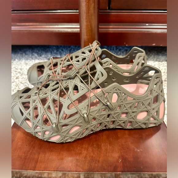 Christian Dior Sandals Lace-Up Cutout Sandal in Olive Green